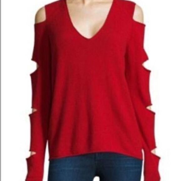 Red Skull Cashmere Slashed Sleeve sweater C49 - Picture 3 of 8